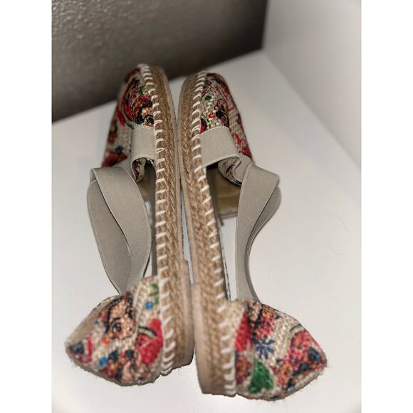 Urban D & Rena Frida Kohlo Espadrilles Summer Fun Canvas Flats 25 / 8.5 NWOB - Picture 2 of 8
